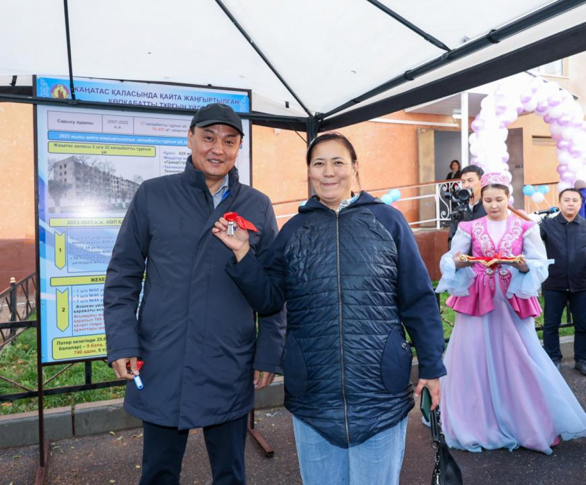 ЖАҢАТАСТА 56 ПӘТЕРЛІ ТҰРҒЫН ҮЙ ПАЙДАЛАНУҒА БЕРІЛДІ